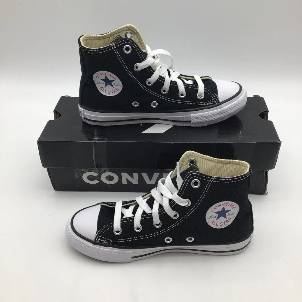 Converse Chuck Taylor All Star High Top Youth Black Sneakers 3J231 Size 1 Y NEW